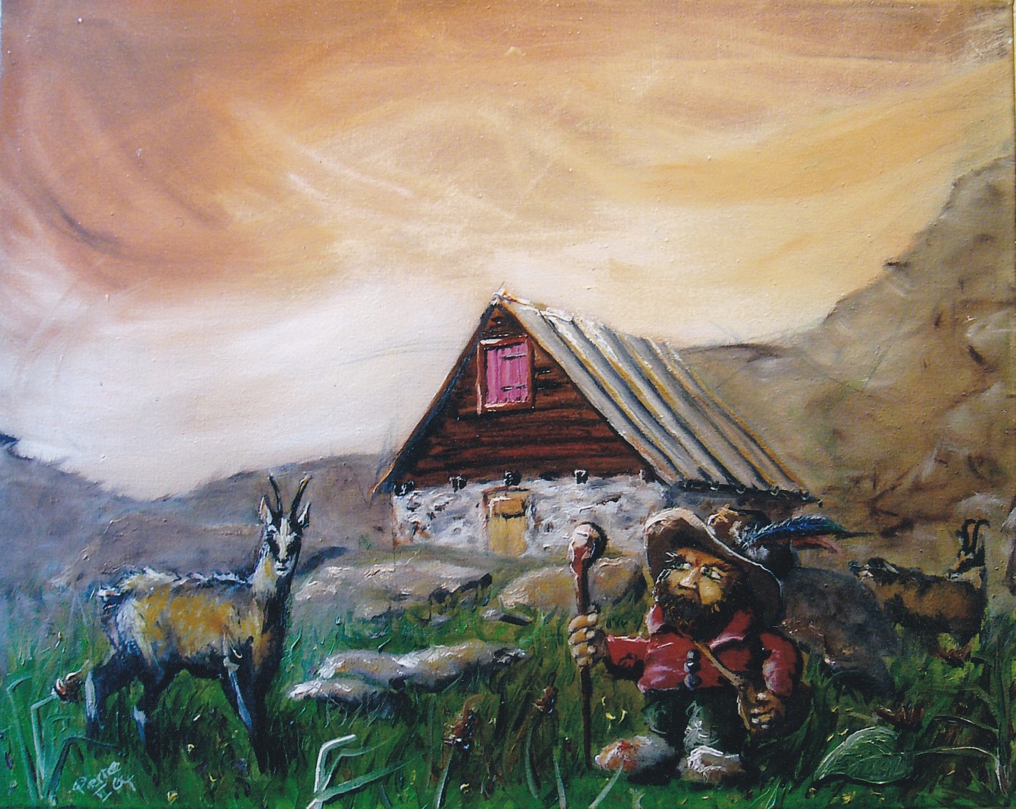 Peinture à l'huile, illustration