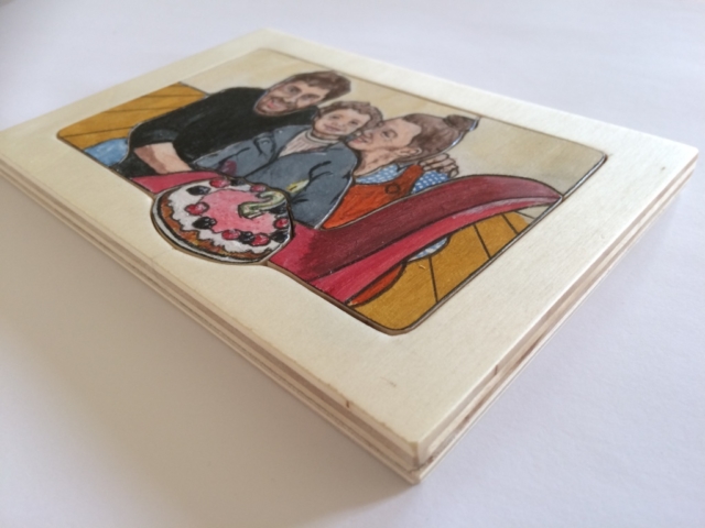 wooden puzzle hand made gift idea photo drawing