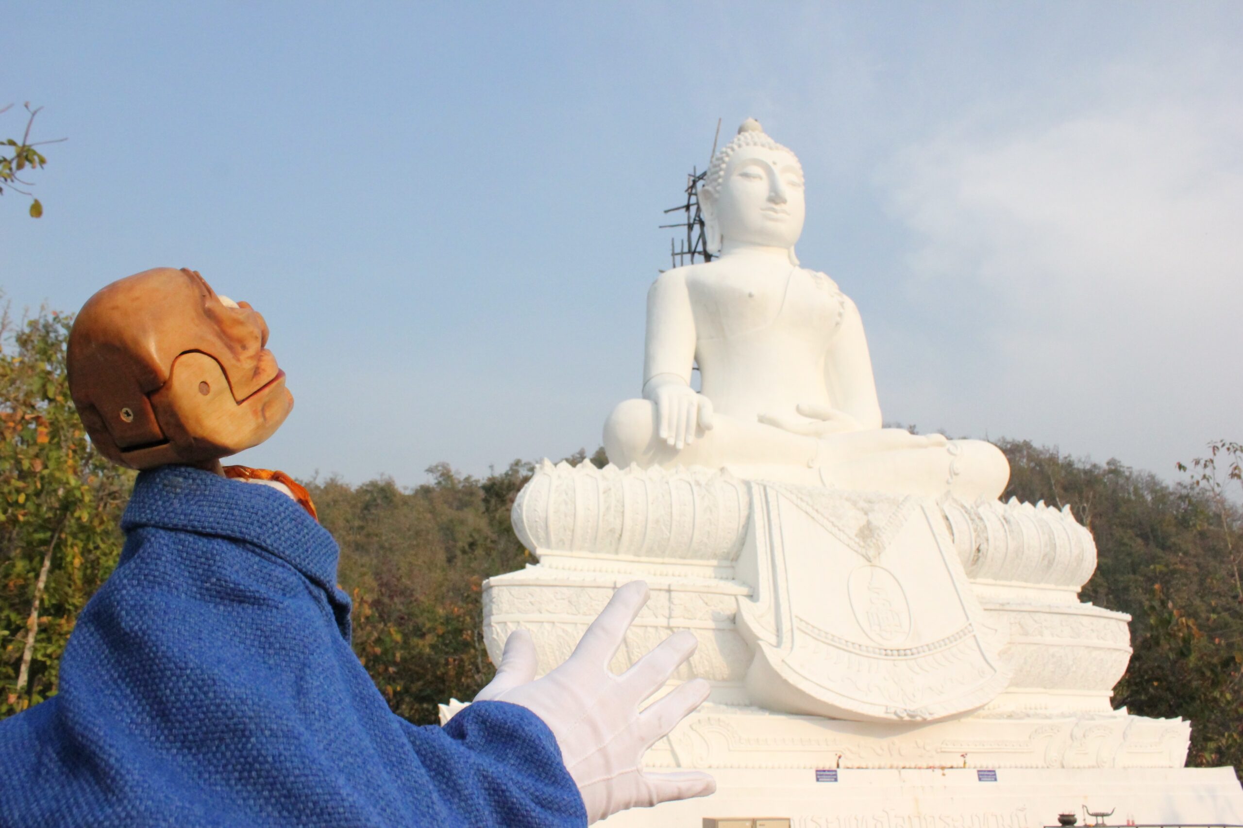 Igor and White Buddha Temple Pai District, Thailand