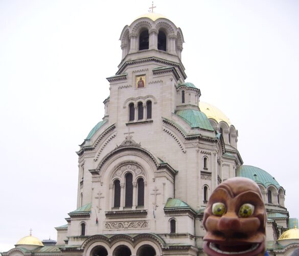 Igor and the Alexander Nevsky cathedral in Sofia, Bulgaria
