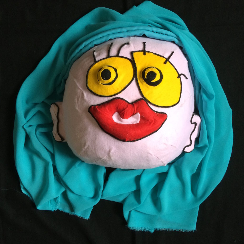 Fée - masque en plastique thermo réactif, feutrine, tissus. Pour "Der Neue Pinocchio d'après Saura" Drehbühne Berlin