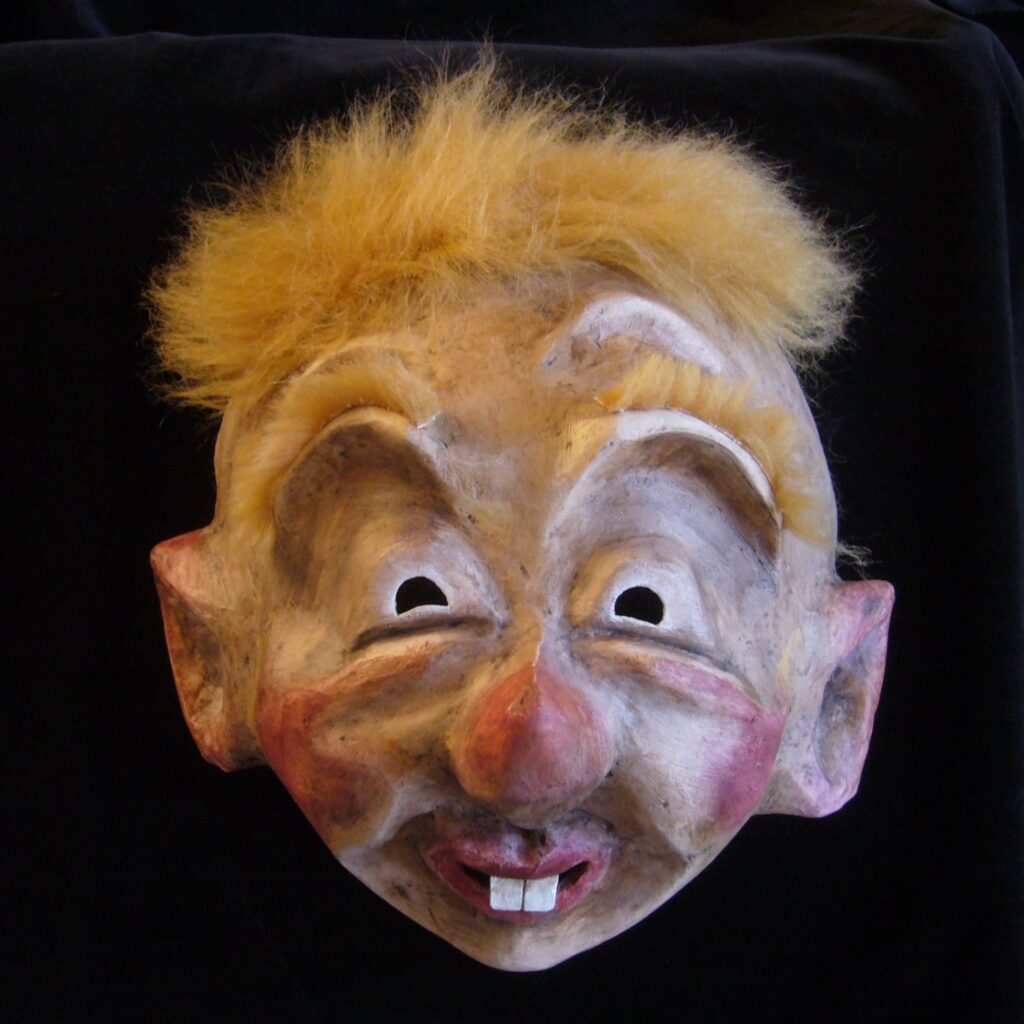 Masque expressif, papier mâché, théâtre, mask