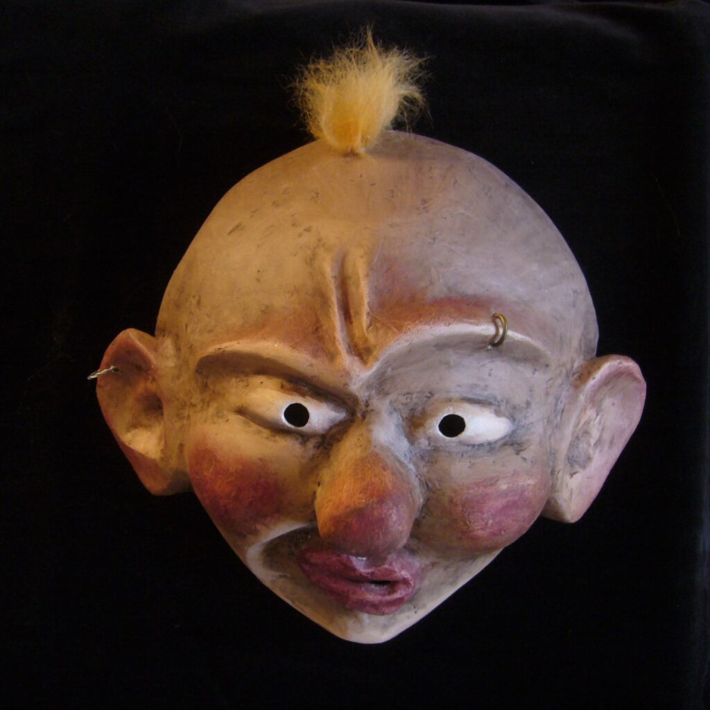 Masque expressif, papier mâché, théâtre, mask