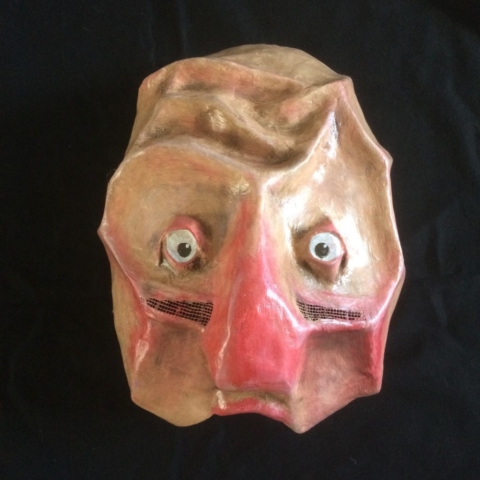 Masque, mask, expressif, paper, mâché, theatre